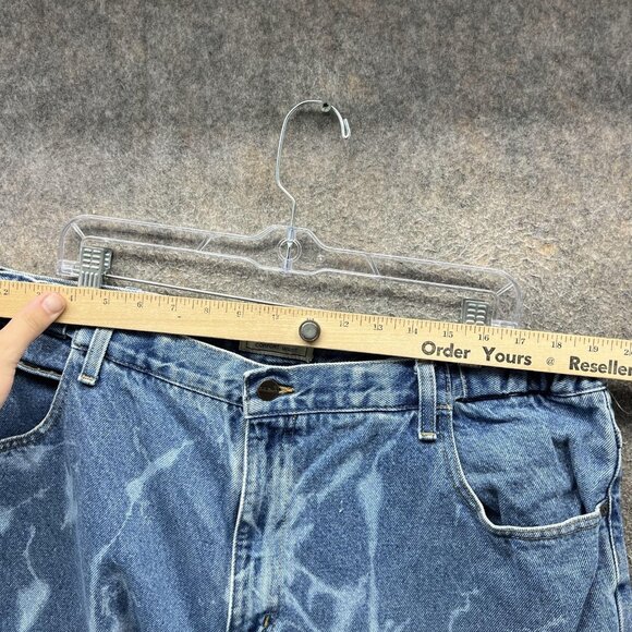 LL Bean Jeans Mens 40x30 Blue Comfort Waist Relaxed Baggy Paint Stain Workwear - Picture 9 of 10